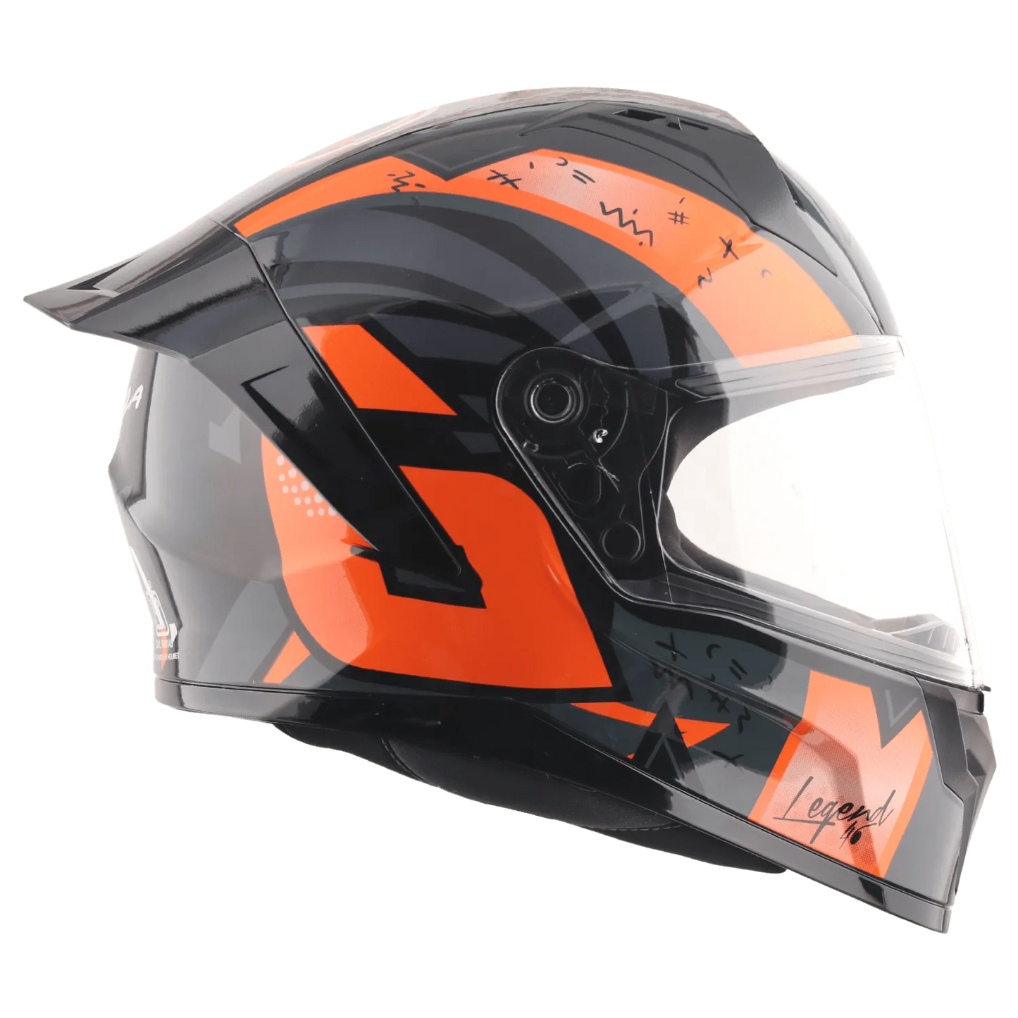VEGA Sonic Dx Legend Black Orange Full Face Helmet