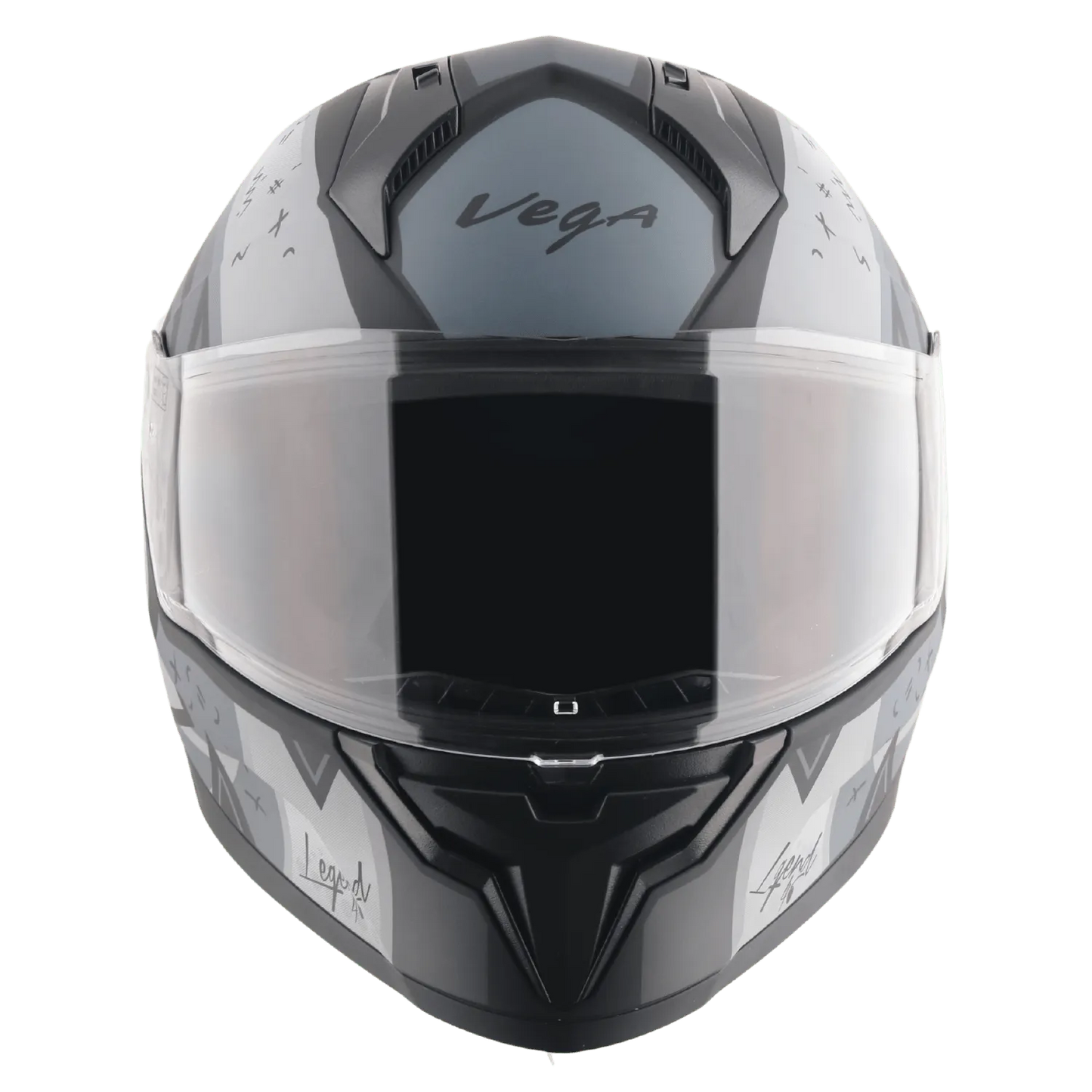 VEGA Sonic Dx Legend Dull Black Gray Full Face Helmet