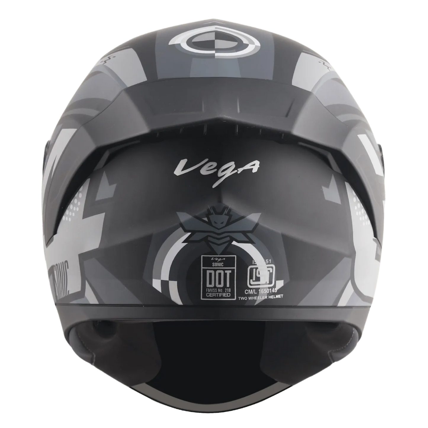 VEGA Sonic Dx Legend Dull Black Gray Full Face Helmet