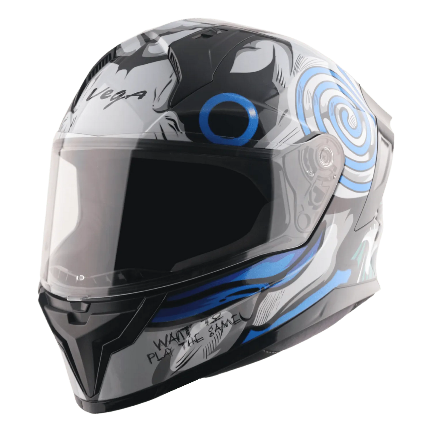 VEGA Sonic Dx Saw Black Blue Full Face Helmet