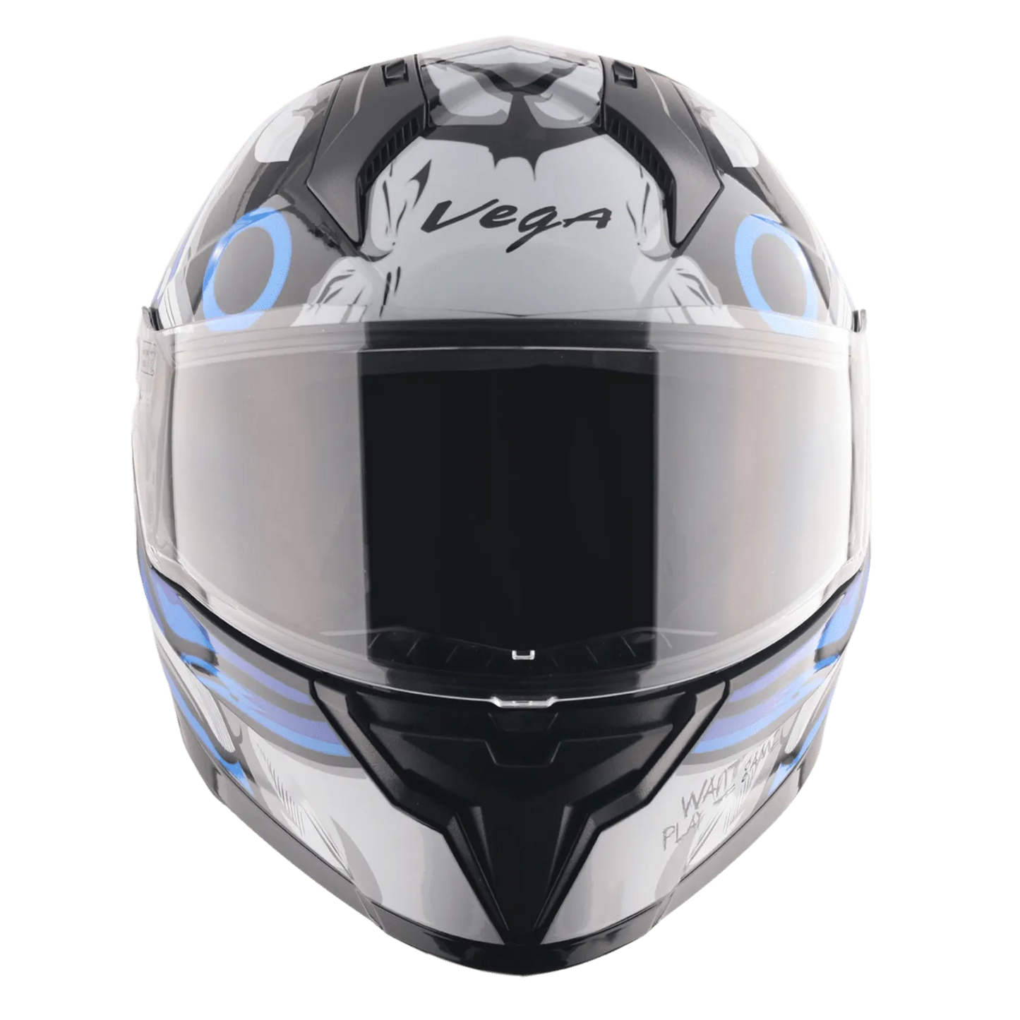 VEGA Sonic Dx Saw Black Blue Full Face Helmet