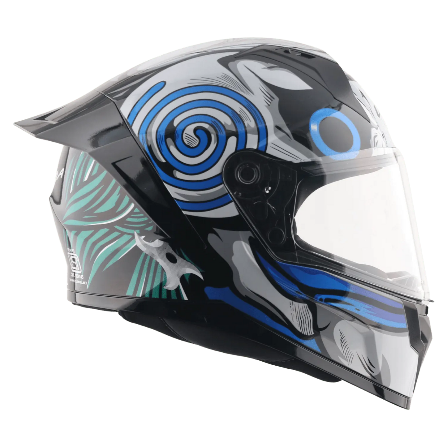 VEGA Sonic Dx Saw Black Blue Full Face Helmet