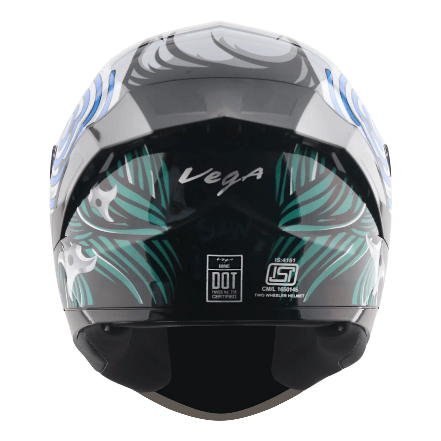 VEGA Sonic Dx Saw Black Blue Full Face Helmet