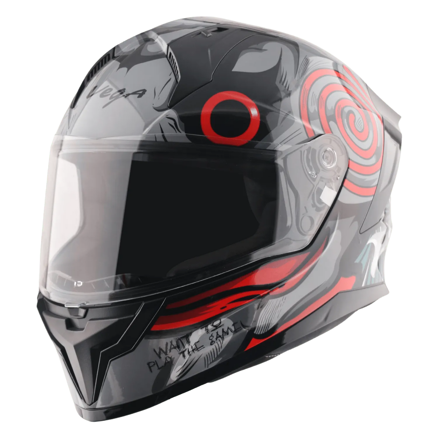 VEGA Sonic Dx Saw Black Red Full Face Helmet
