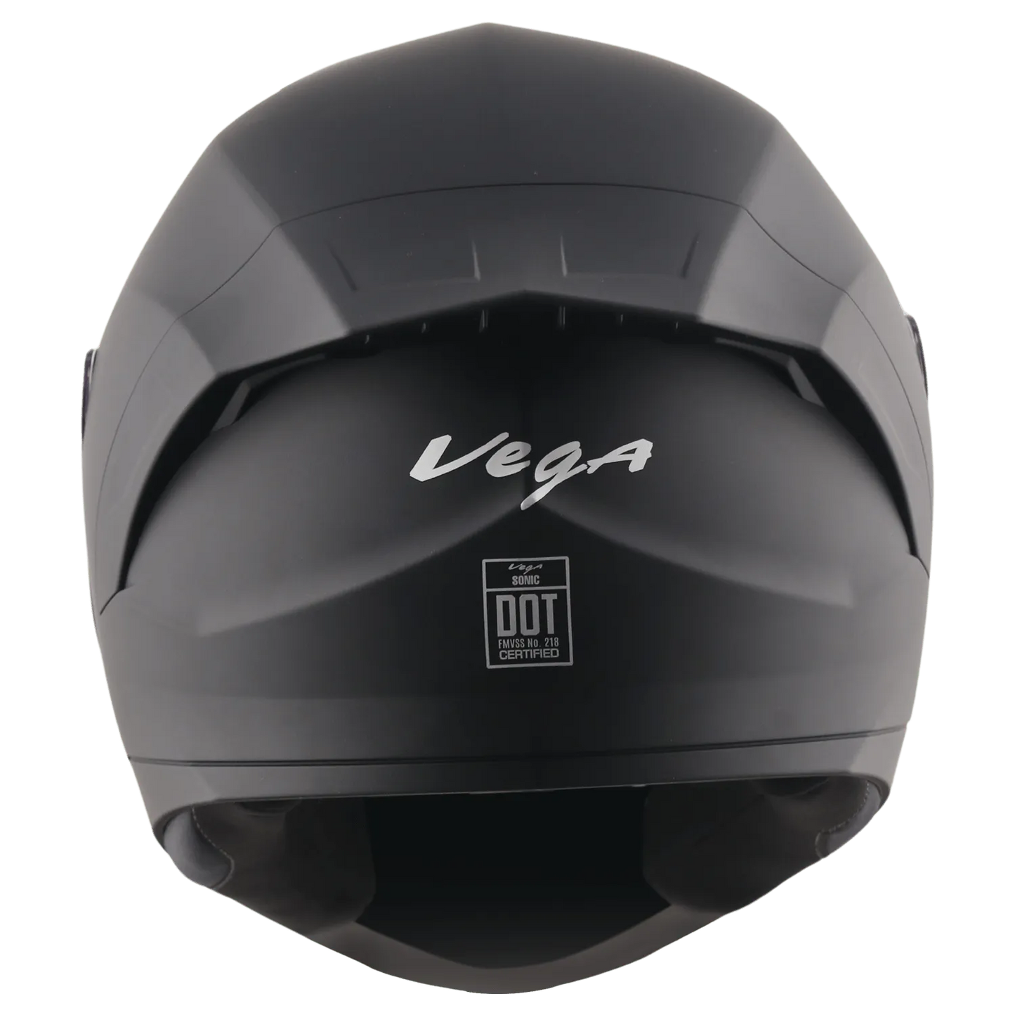 VEGA Sonic Dx Solid Dull Black Full Face Helmet