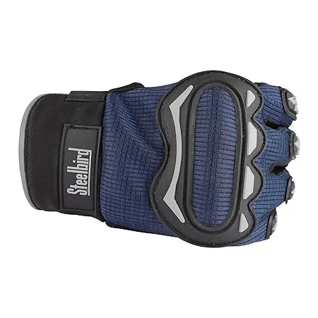 Steelbird Gloves Blue Riding Gears