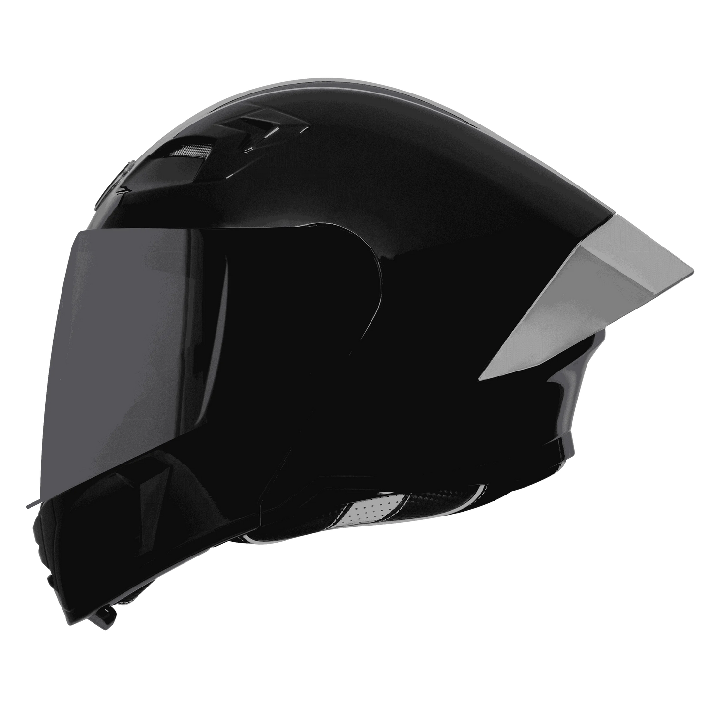 Steelbird Sba20 Chrome Glossy Black Full Face Helmet