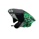 STEELBIRD Sba20 Draco Matt Black Green Flip Up Helmet
