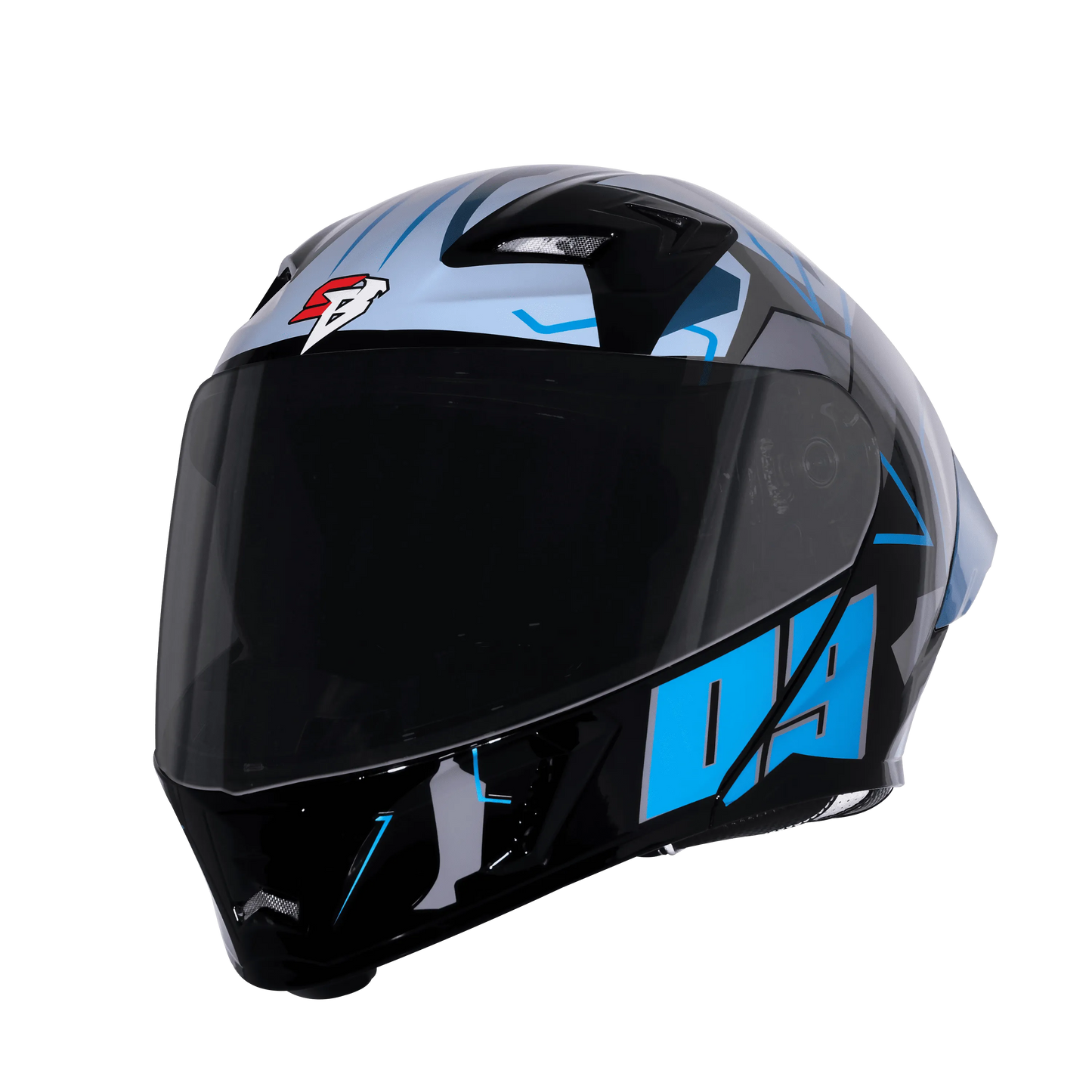 Steelbird Sba 20 09 Black Mettalic Blue Flip Up Helmet