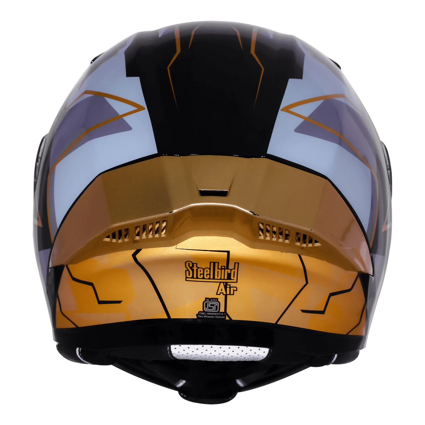 Steelbird Sba 20 09 Black Mettalic Gold Flip Up Helmet