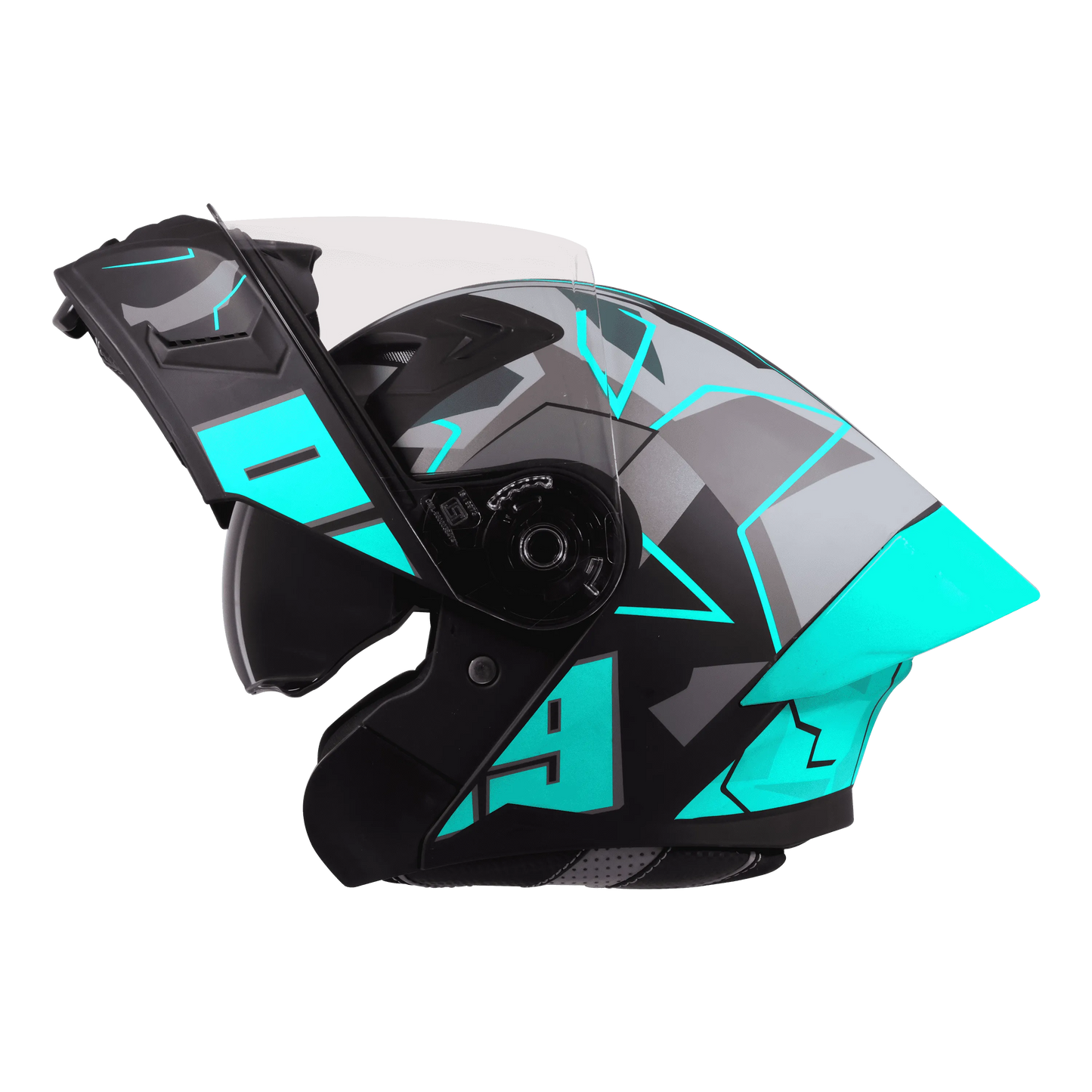 STEELBIRD Sba 20 09 Glossy Black Jazz Blue Full Face Helmet