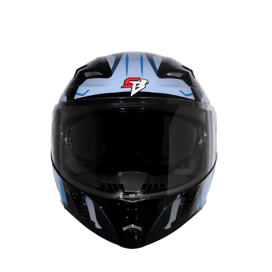 Steelbird Sba 20 09 Matt Black Mettalic Blue Flip Up Helmet