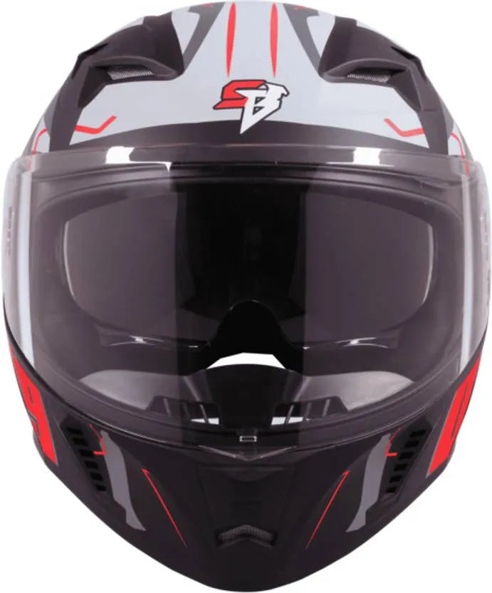 STEELBIRD Sba 20 Canvas Black Red Full Face Helmet