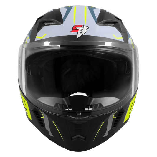 Steelbird Sba 20 Numerology 04 Black Neon Full Face Helmet