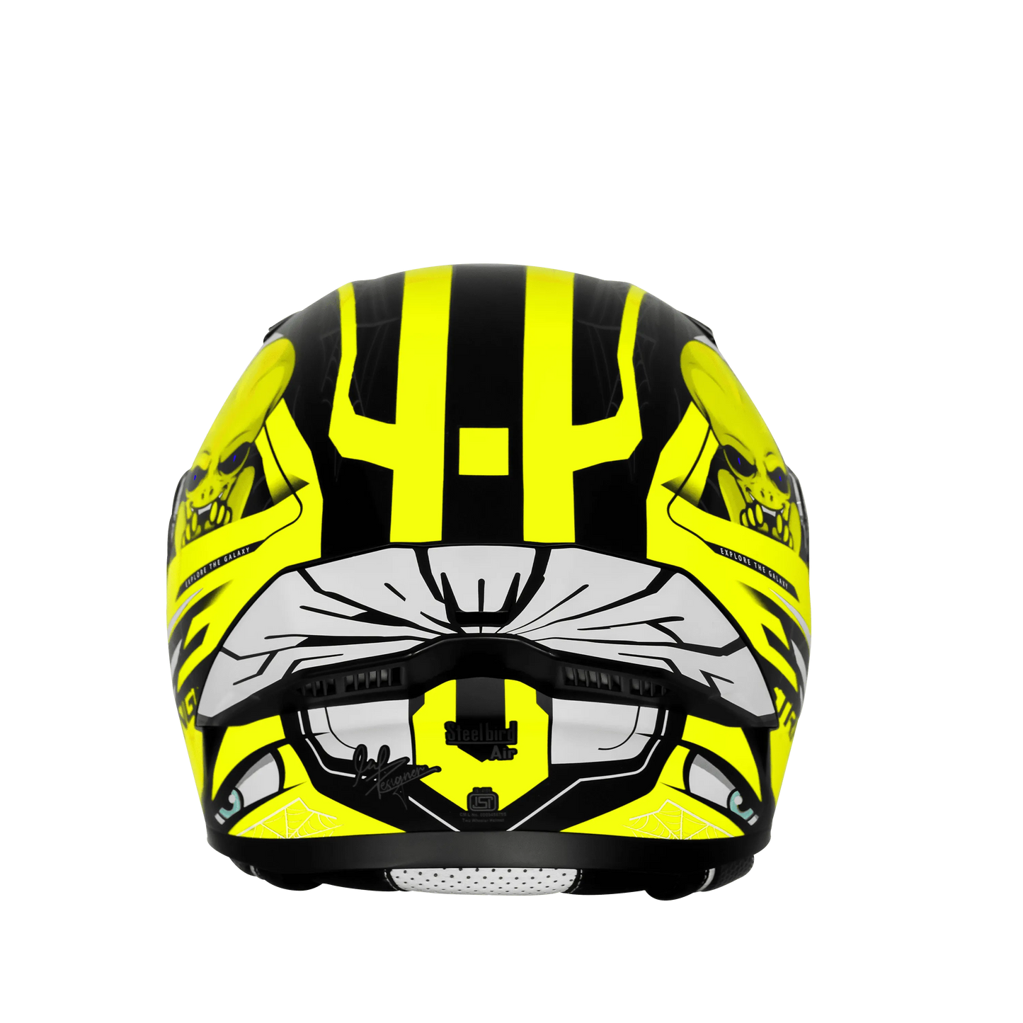 Steelbird Sba 20 Strance Black Neon Flip Up Helmet