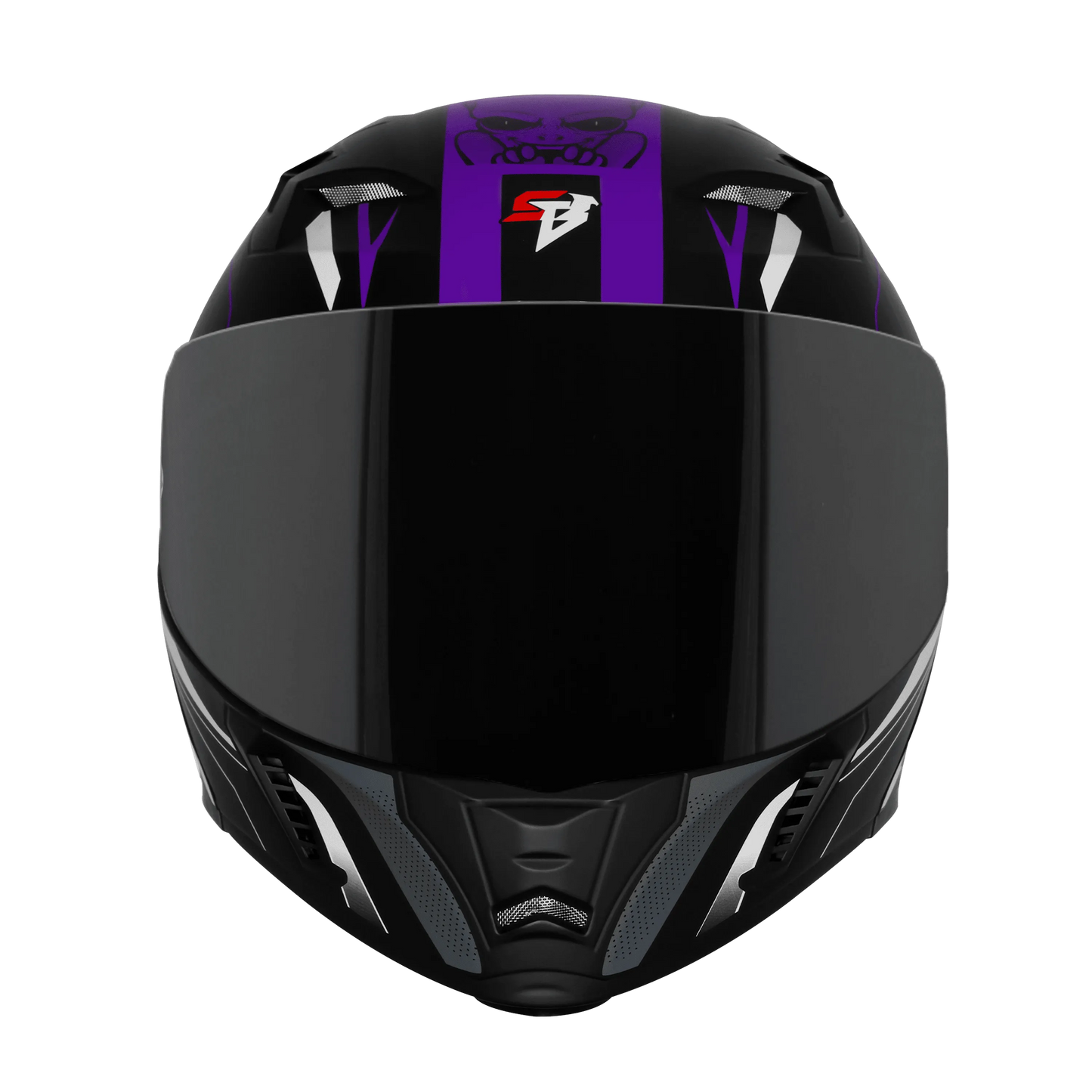 Steelbird Sba 20 Strance Black Purple flip up helmet
