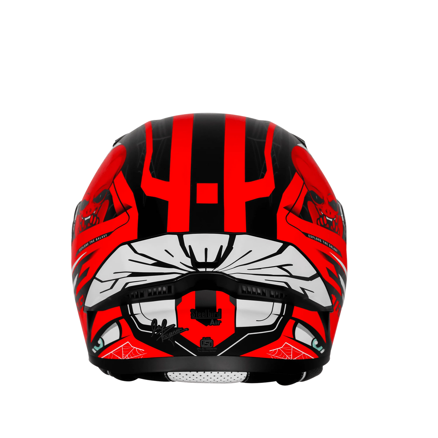 Steelbird Sba 20 Strange Black Red Flip Up Helmet