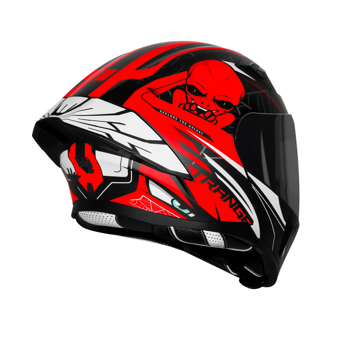 Steelbird Sba 20 Strange Black Red Flip Up Helmet