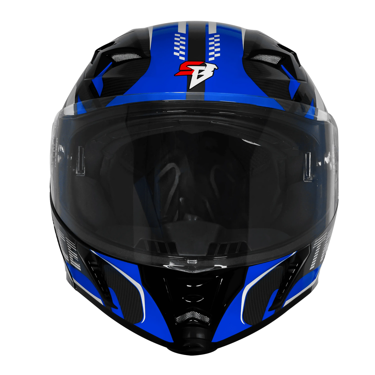 Steelbird Sba 20 Trace Black Blue Flip Up Helmet