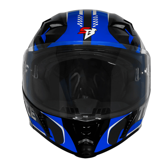 Steelbird Sba 20 Trace Black Blue Flip Up Helmet