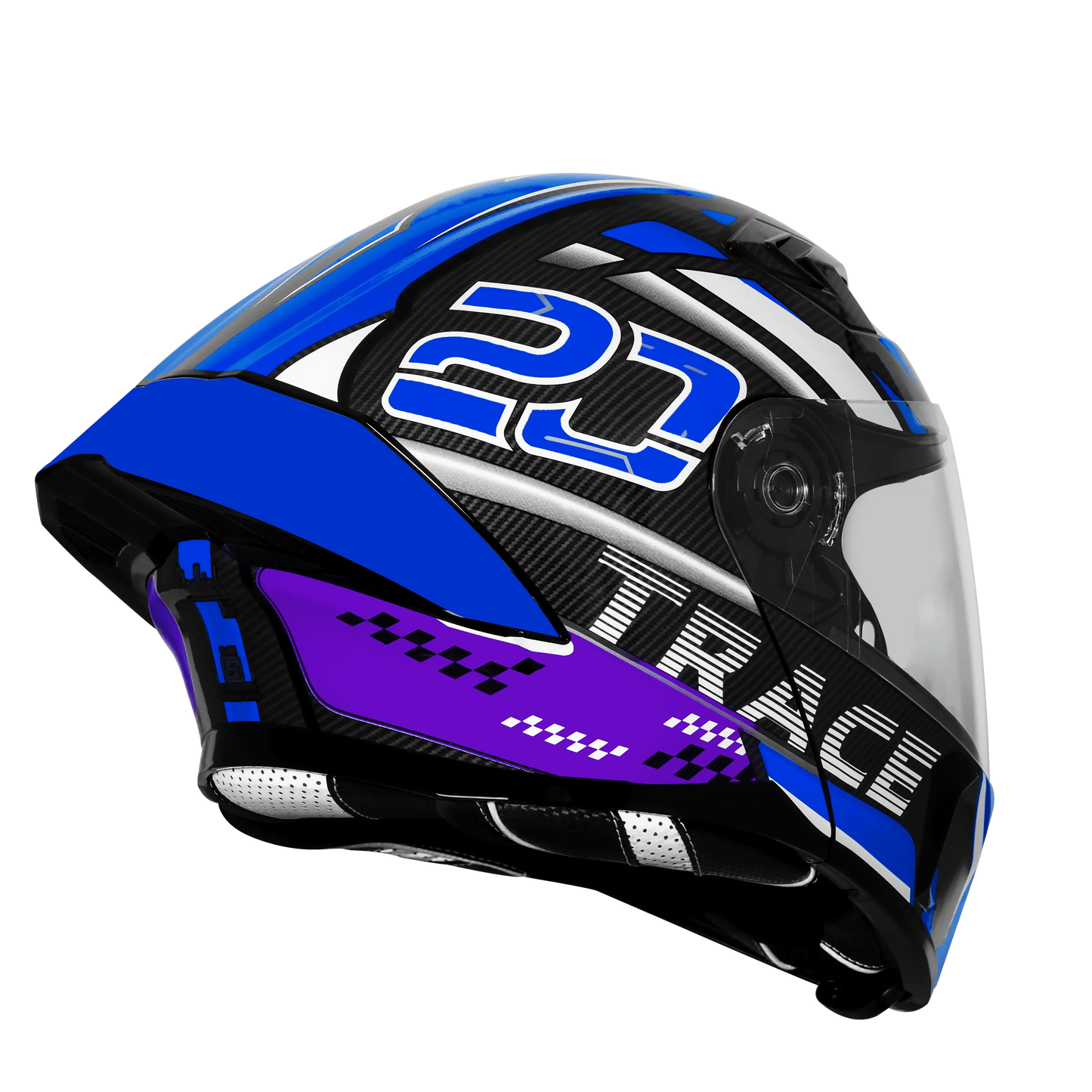 Steelbird Sba 20 Trace Black Blue Flip Up Helmet