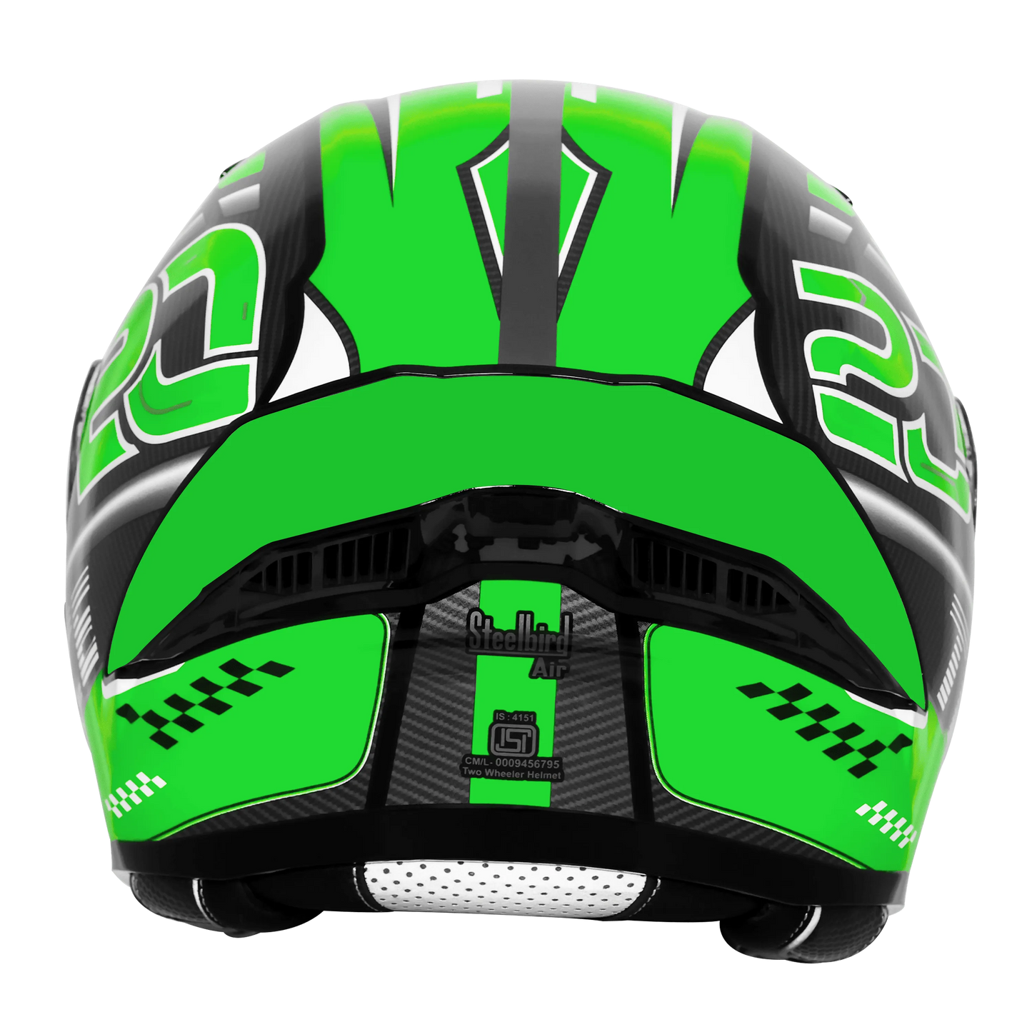 Steelbird Sba 20 Trace Black Green Flip Up Helmet