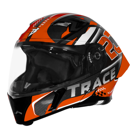 Steelbird Sba 20 Trace Black Orange Flip Up Helmet