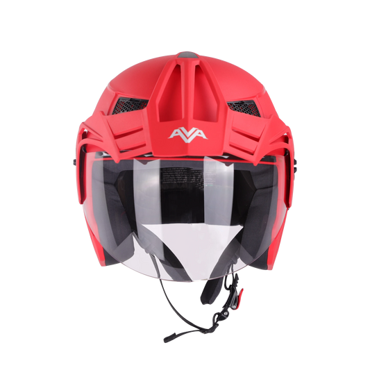 Steelbird Sbh-23 Ava Dashing Red p-cap Half face Helmet