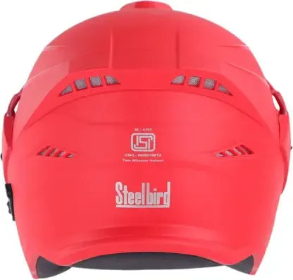 Steelbird Sbh-23 Ava Dashing Red p-cap Half face Helmet