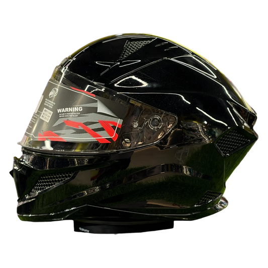 STEELBIRD SBH-25 SHARP GLOSSY BLACK DUAL VISOR FULLFACE HELMET