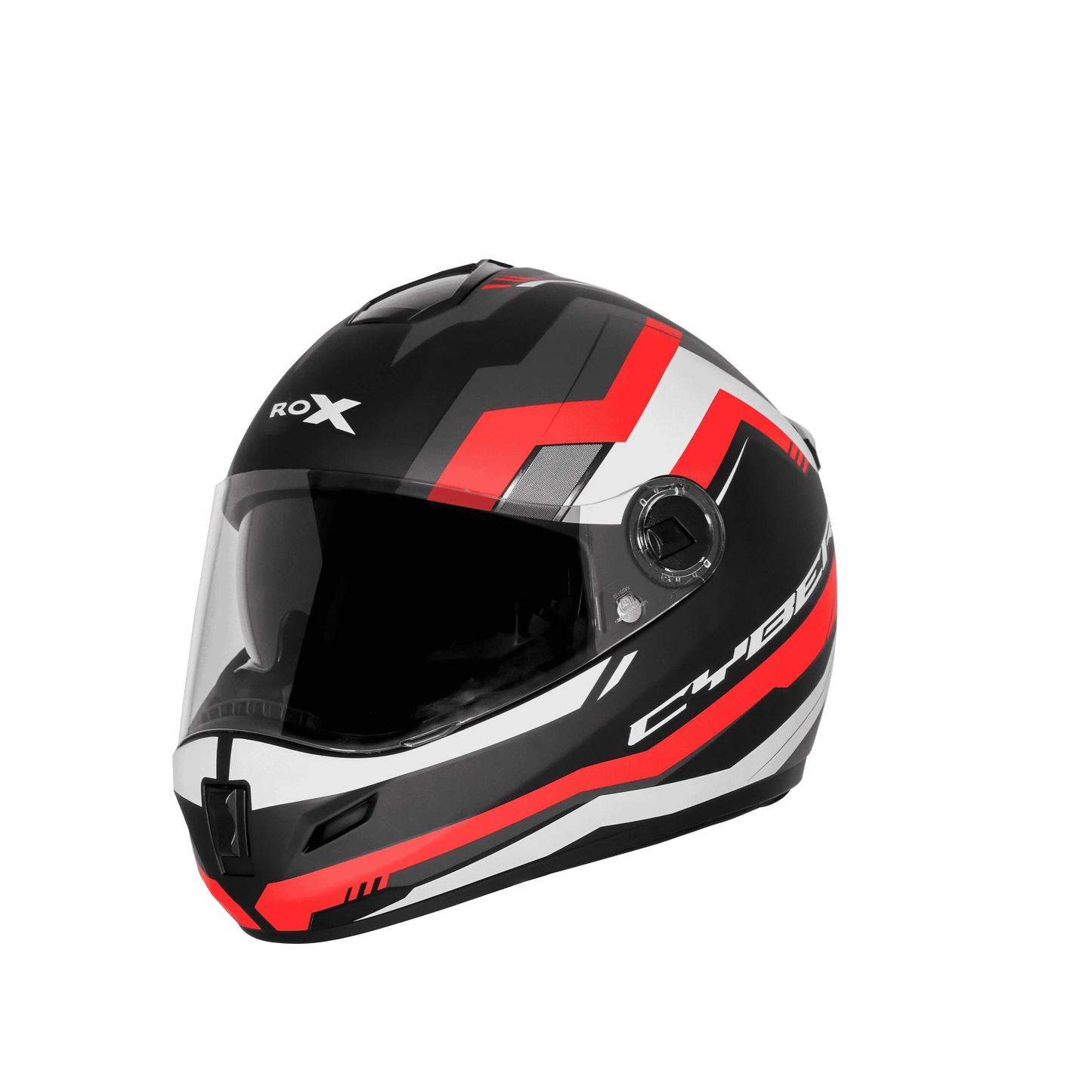 Steelbird Sbh-34 Rf Cyber Black Red Full Face Helmet