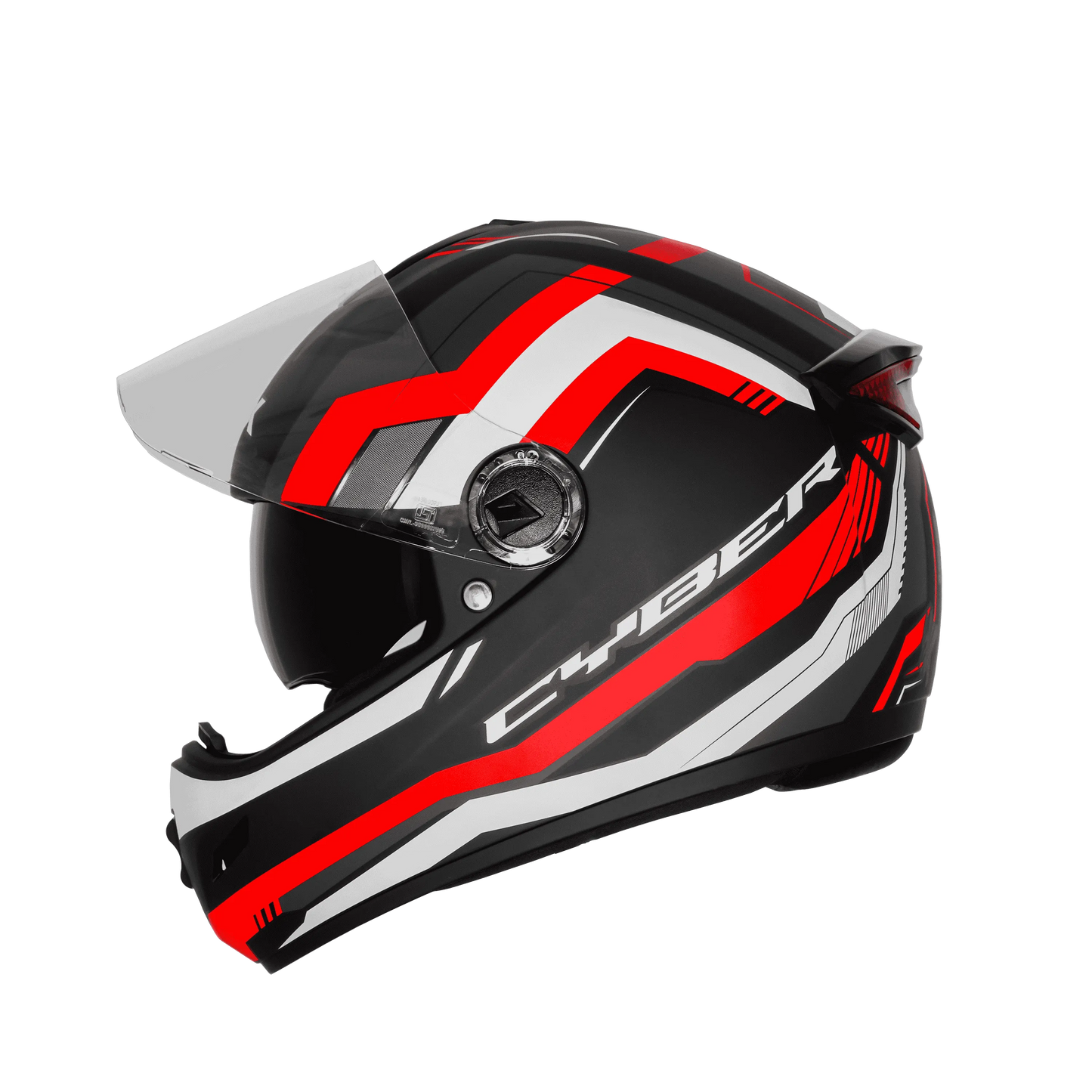 Steelbird Sbh-34 Rf Cyber Black Red Full Face Helmet