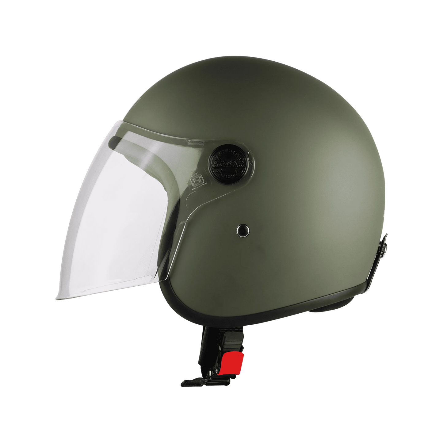 Steelbird Sbh-56 Vintage Matt Battle Green Half Face Helmet