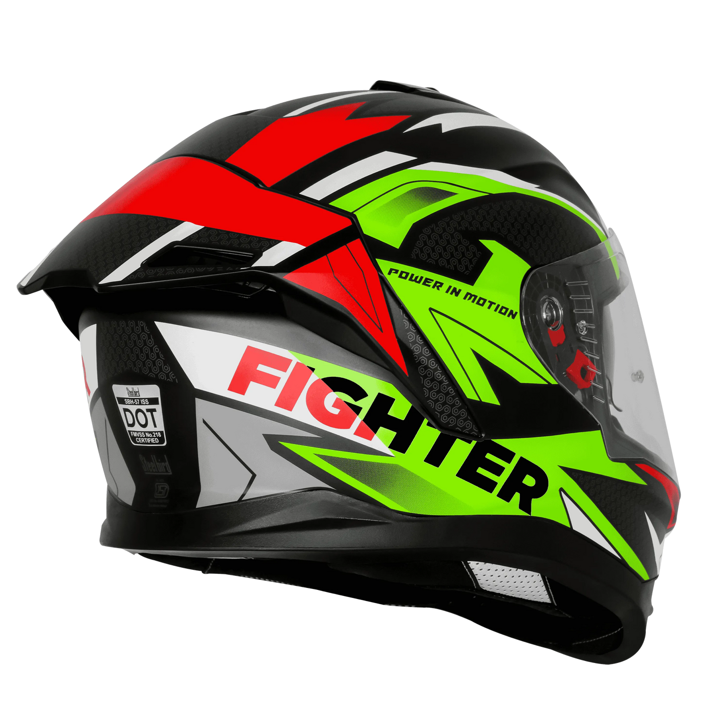Steelbird Sbh-57 Fighter F7 black Neon Full Face Helmet