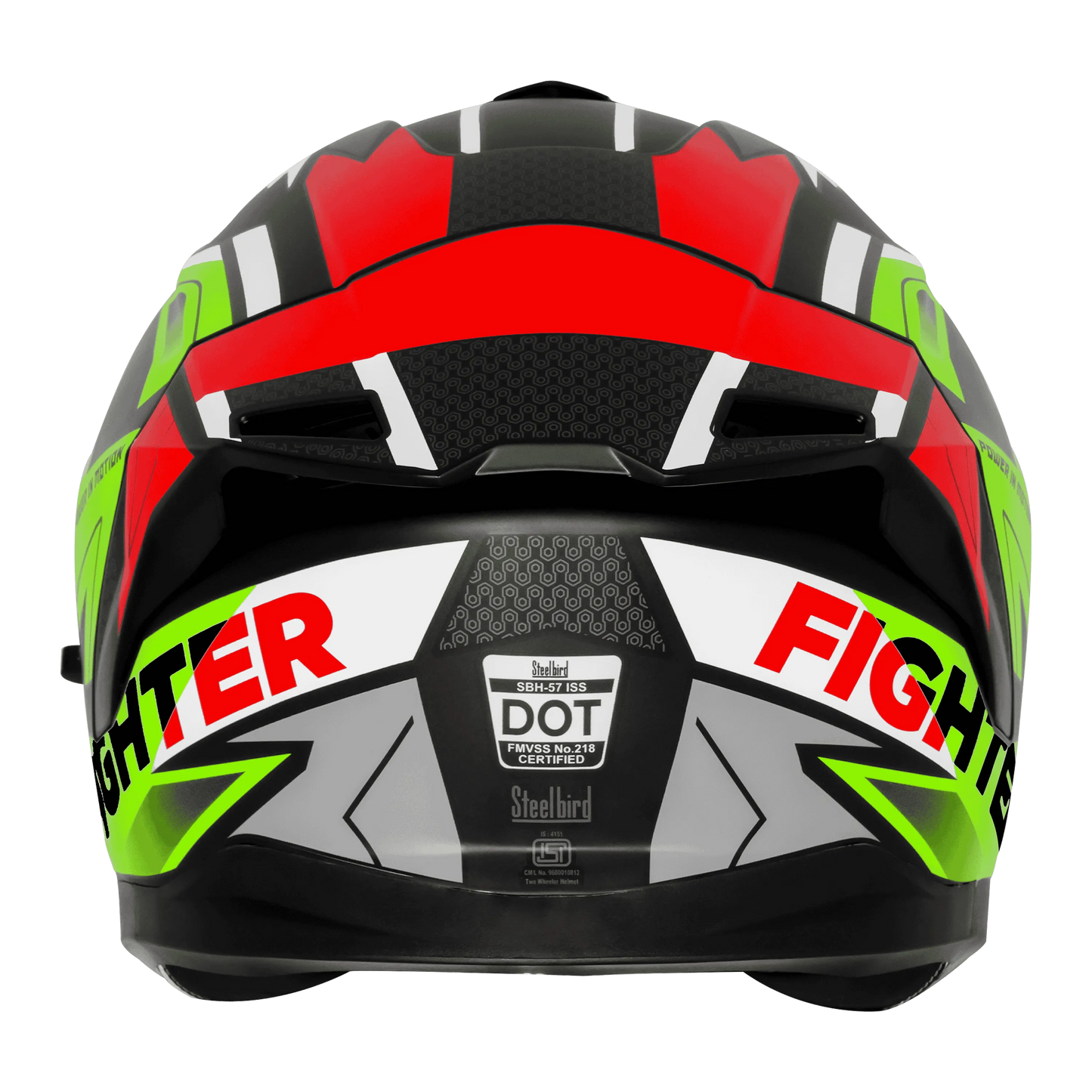 Steelbird Sbh-57 Fighter F7 black Neon Full Face Helmet