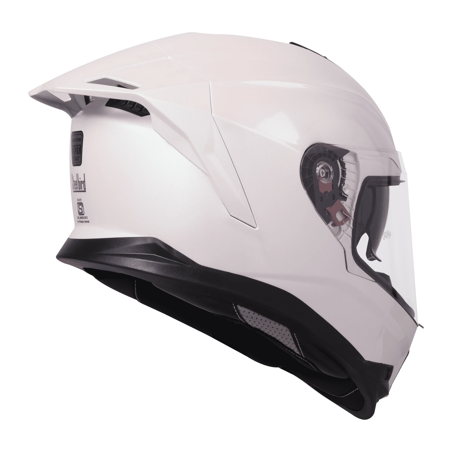 Steelbird Sbh-57 Fighter Pearl Chrome Full Face Helmet
