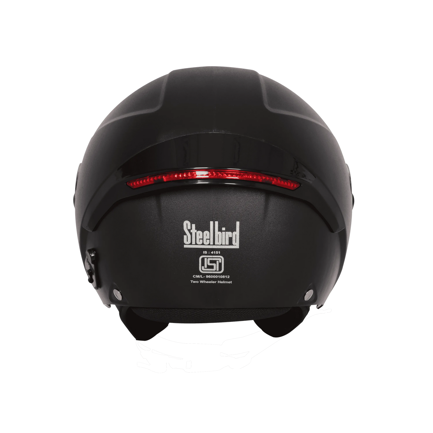 Steelbird Sbh-64 Zip Rf BLACK 600MM Half Face Helmet