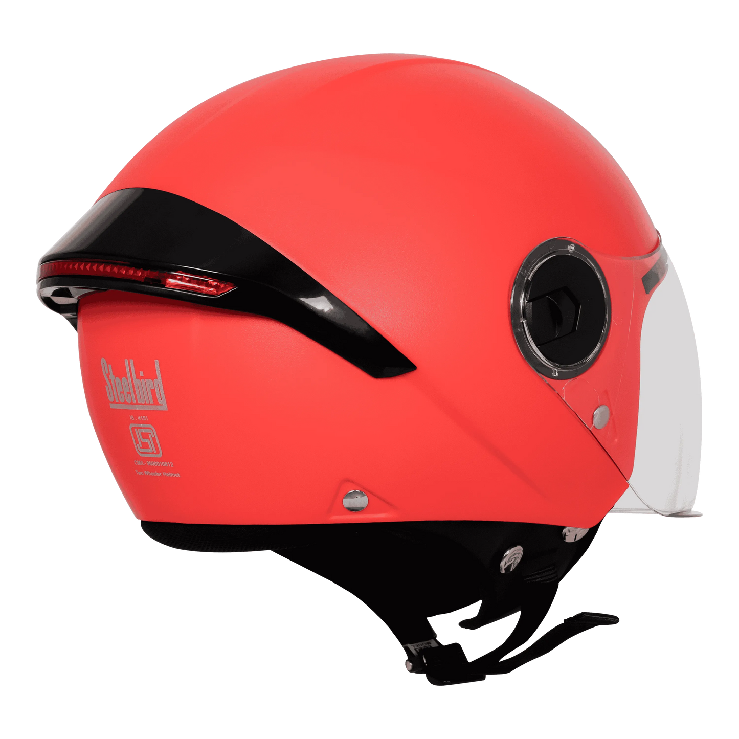 Steelbird Sbh-64 Zip Rf cherry red Half Face Helmet