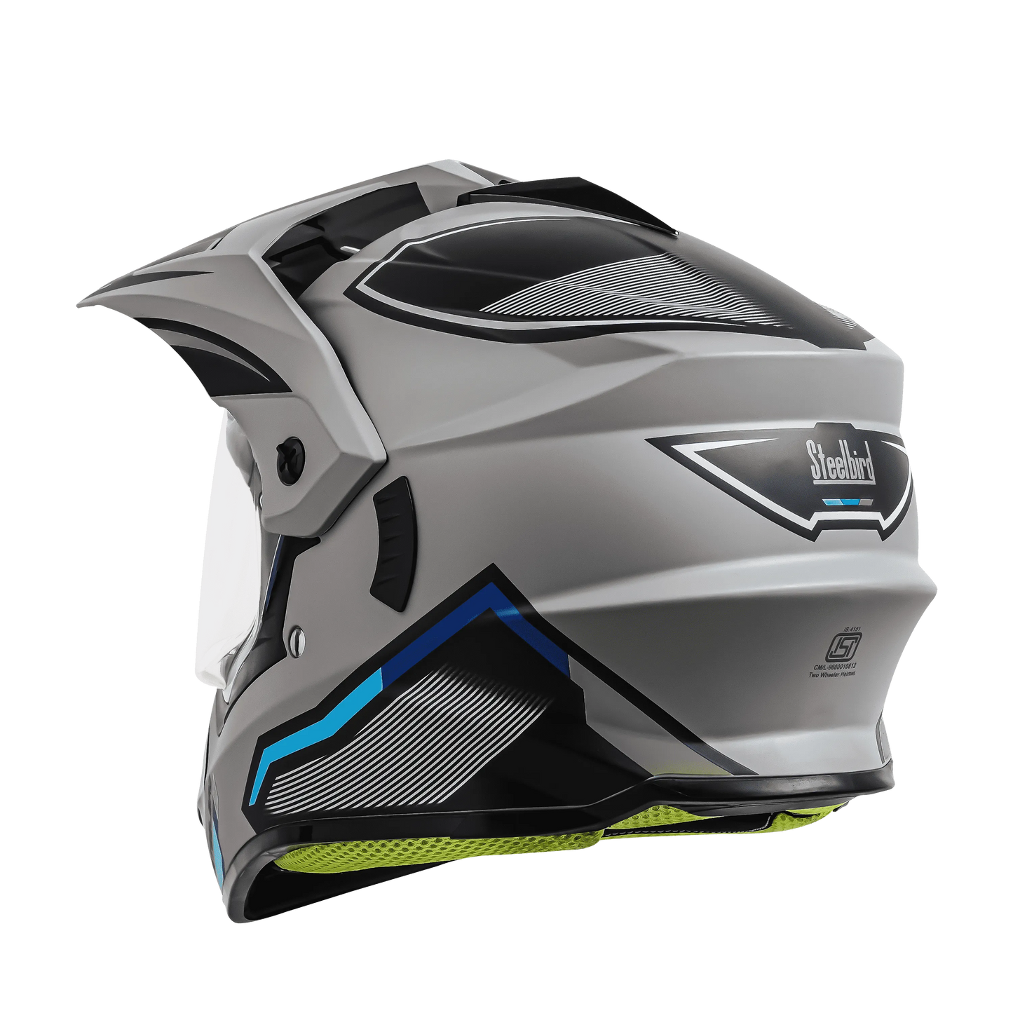 STEELBIRD Sbh 13 Racer Grey Gray Full Face Helmet
