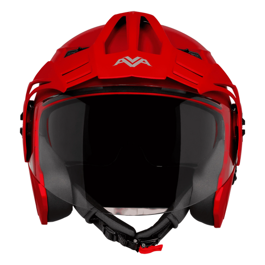 Steelbird Sbh 23 Ava Dashing Cherry Red Half face Helmet