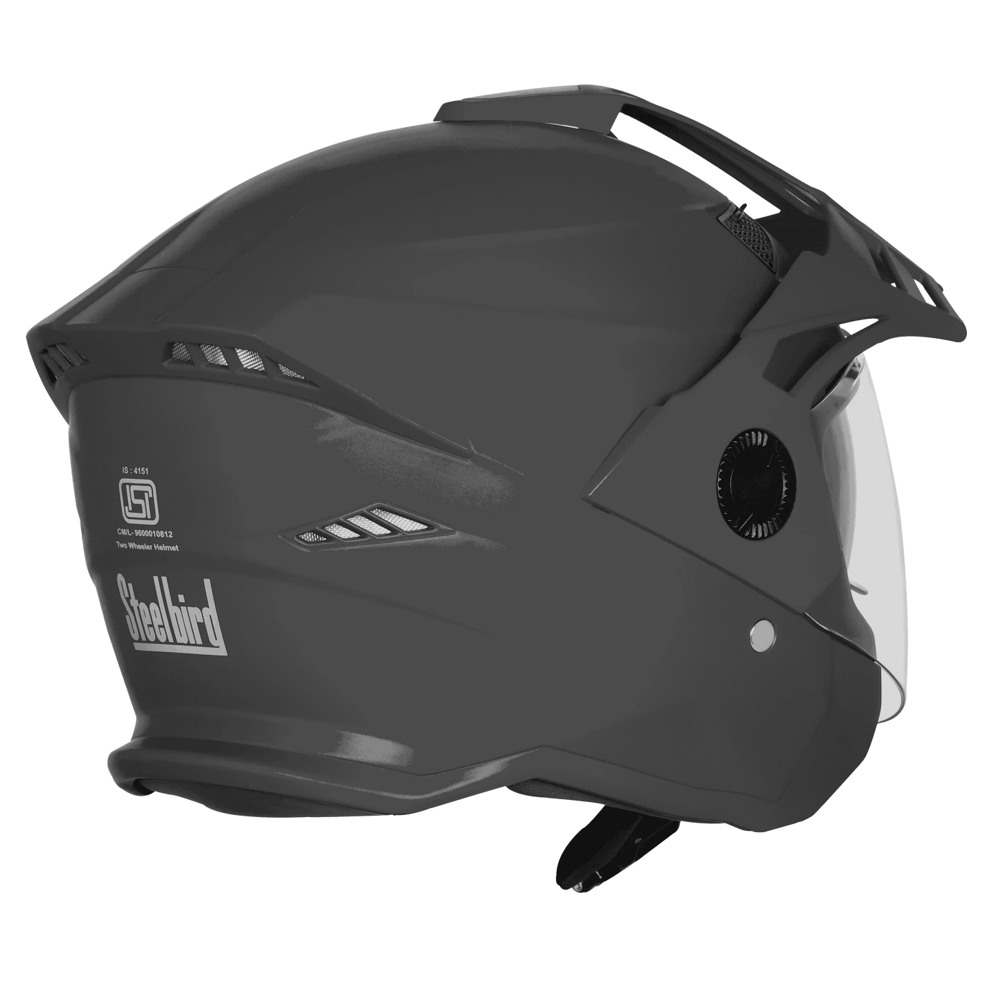 steelbird Sbh 23 Ava Dashing Honda Grey Half Face helmet