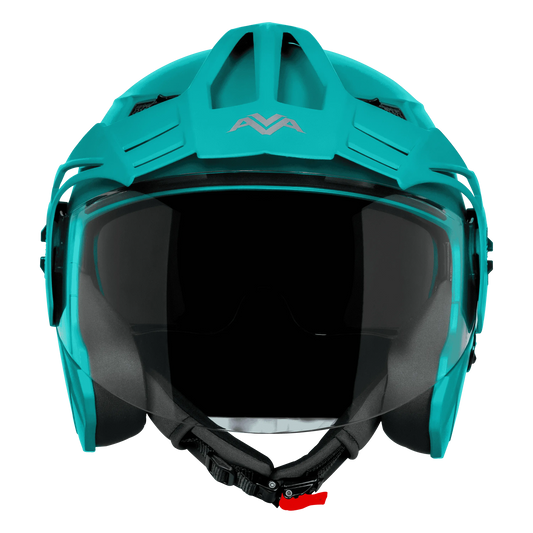 Steelbird Sbh 23 Ava dashing Jazz Blue Half Face Helmet
