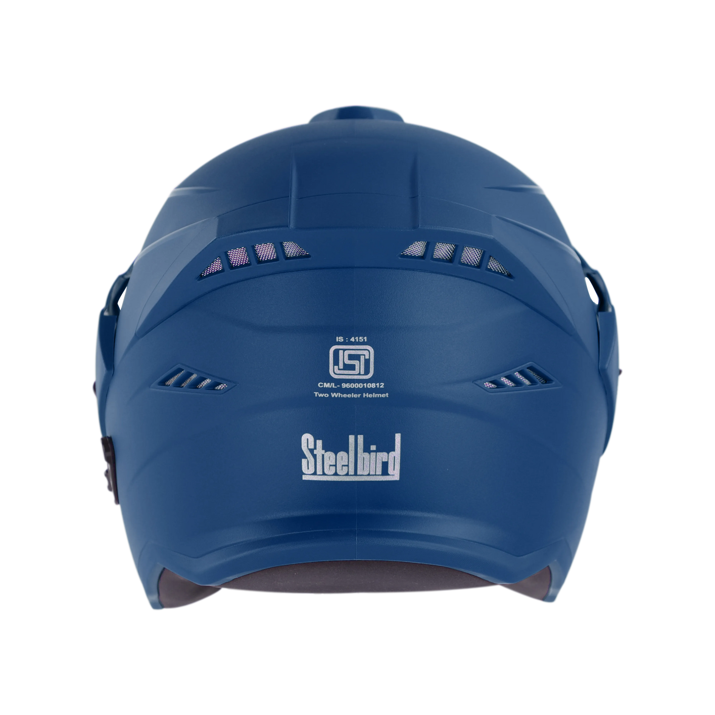 Steelbird SBH 23 AVA dashing JAZZ BLUE Half Face Helmet