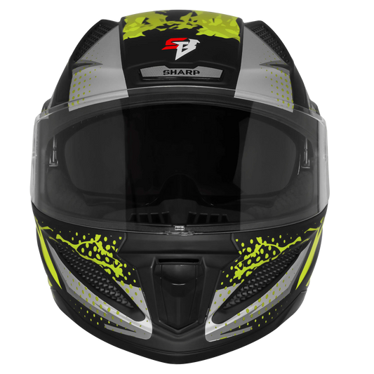 Steelbird Sbh 25 Albus Black Neon Full Face Helmet