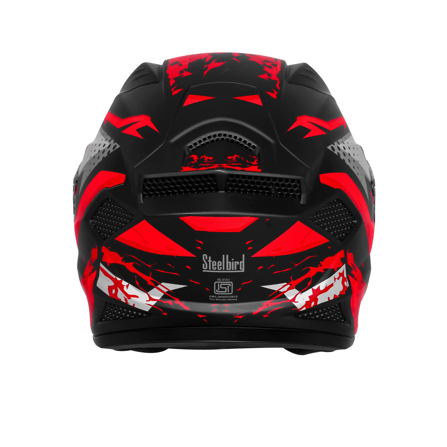 Steelbird Sbh 25 Albus Black Red Full Face Helmet