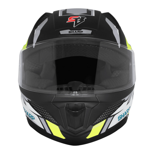 STEELBIRD Sbh 25 Sharp Spiky Black Grey Full Face Helmet