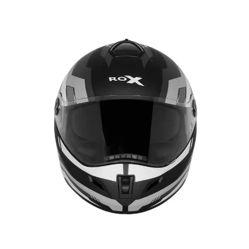 Steelbird Sbh 34 Rf Cyber Black Gray Full Face Helmet