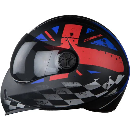 Steelbird Sbh 50 Adonis Black Red Full Face Helmet
