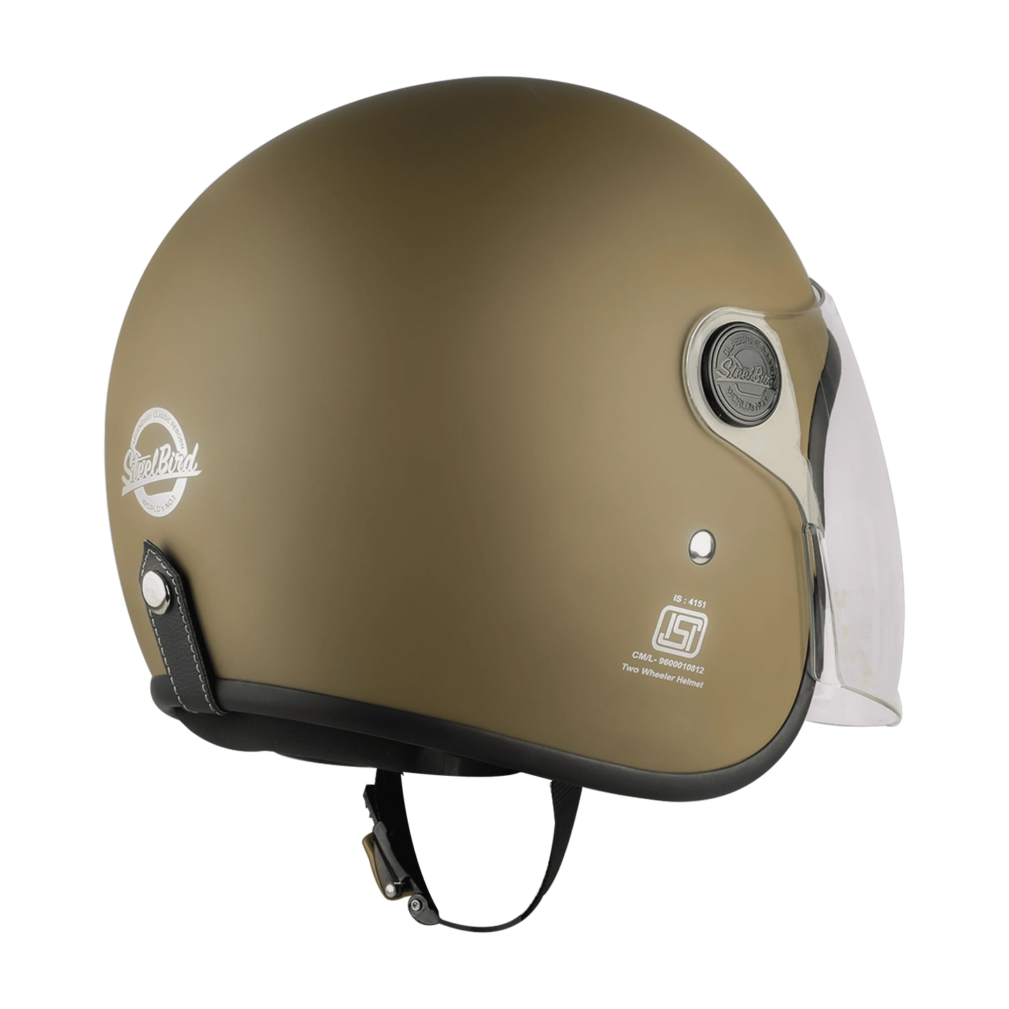 Steelbird Sbh 56 Vintage Matt Desert Strom Half Face Helmet