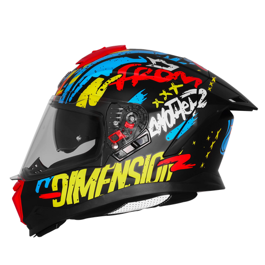 Steelbird Sbh 57 Fighter F10 Black Neon Red Full Face Helmet